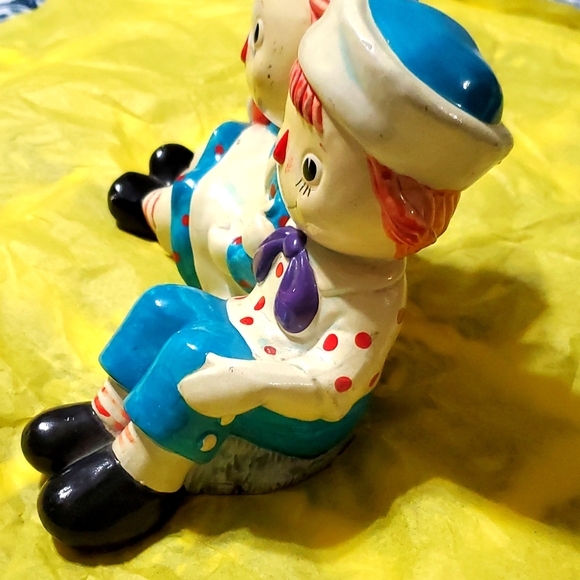 Vtg. 1971 Ceramic Raggedy Ann & Andy Bank - Picture 3 of 16